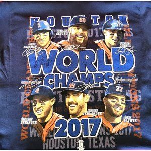 Houston Astros Championship Commemorative T-Shirt 2017 Size Medium